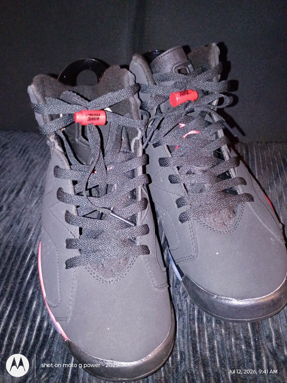 Nike Air Jordan 6s Black and Red High-Top Sneakers